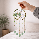 Dreamcatcher cu aventurin verde, un simbol al inimii deschise si al echilibrului natural
