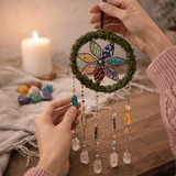 Dreamcatcher cu cele 7 Chakre si Cuart de Stanca – Echilibru Energetic si Armonie Interioara