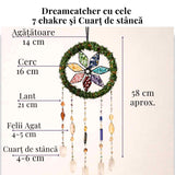Dreamcatcher cu cele 7 Chakre si Cuart de Stanca – Echilibru Energetic si Armonie Interioara