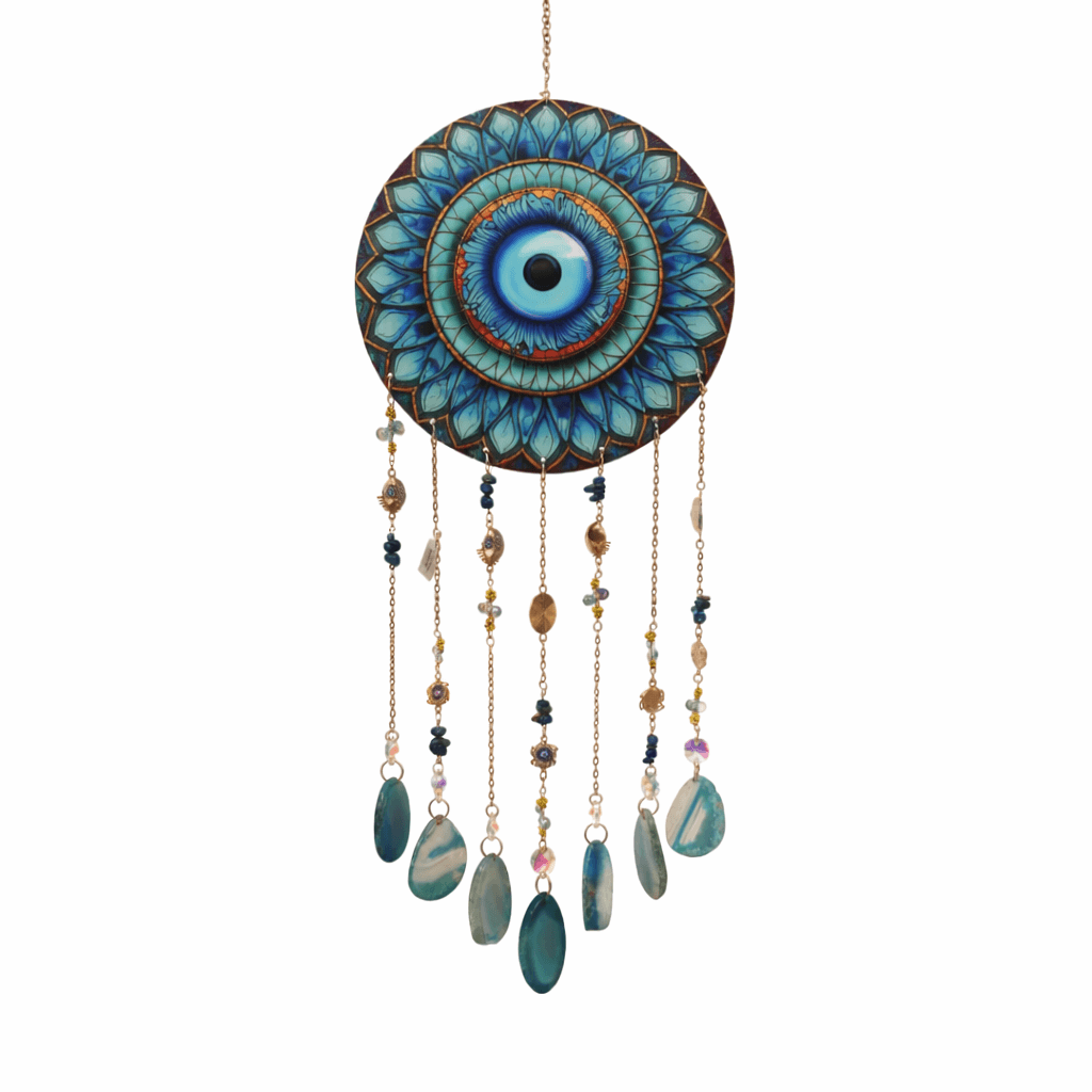 Dreamcatcher cu Lapis Lazuli si Ochi Protector – Claritate, Intuitie si Spatiu Sigur