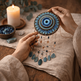 Dreamcatcher cu Lapis Lazuli si Ochi Protector – Claritate, Intuitie si Spatiu Sigur