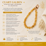 Charm cu Cuarț galben, cadou simbolic pentru iubitorii de cristale