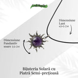 Echilibru si Spiritualitate - Colier Soare cu Ametist Natural