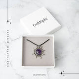 Echilibru si Spiritualitate - Colier Soare cu Ametist Natural