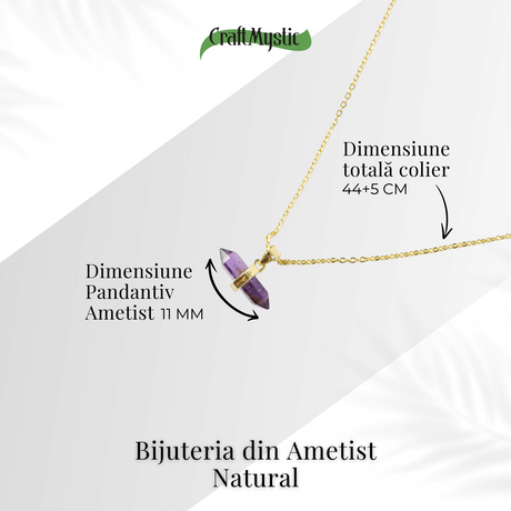 Colier cu Ametist, Cupru – CraftMystic