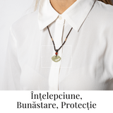 Protectie si Noroc - Colier Lucky Lock din Jad Hetian Natural