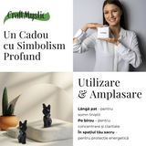 Paznica linistii – Pisicuta din Obsidian pentru Protectie si Claritate 5 cm inaltime