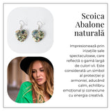 Armonie si Frumusete Naturala - Cercei Inima cu Scoica Abalone