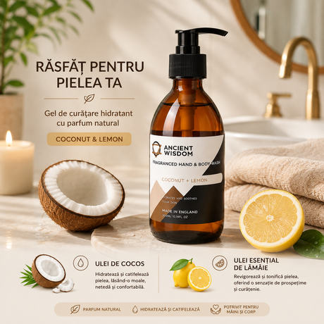 Gel de curățare Coconut & Lemon, parfum tropical