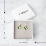 Eleganta si Delicatete - Cercei Lotus Leaf cu Perle Naturale