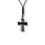 Putere si Protectie - Colier Cruce din Obsidian Natural