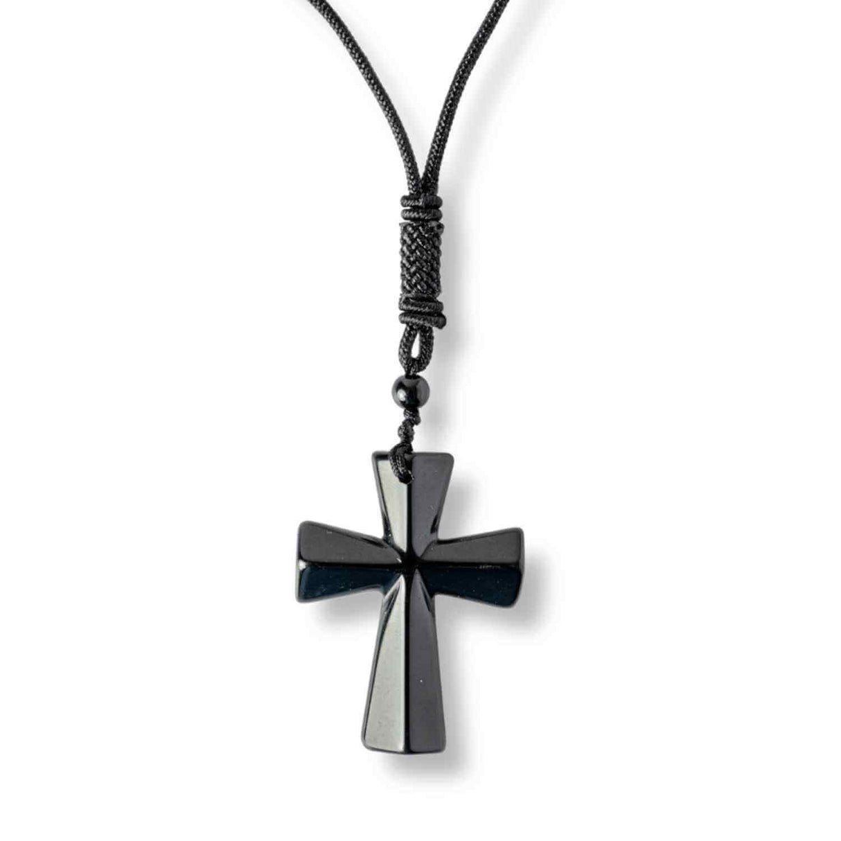 Putere si Protectie - Colier Cruce din Obsidian Natural