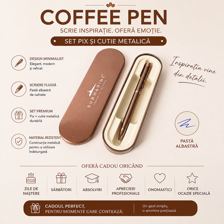 Pix metalic arămiu cu pastă parfumată cu cafea