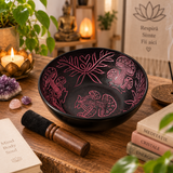 Bol cântător din aluminiu Magic Mushroom roz 20 cm