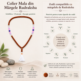 Colier Mala din Rudraksha cu 108 mărgele din pietre naturale mixte
