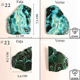 Felie unicat cu Malachit, Crisocola, Stalactite, Cornetite - Protectie si echilibru energetic #1