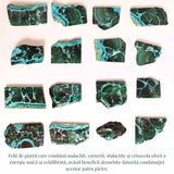 Felie unicat cu Malachit, Crisocola, Stalactite, Cornetite - Protectie si echilibru energetic #1