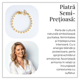 Bratara cu perle si detalii aurii - Eleganta care nu se demodeaza