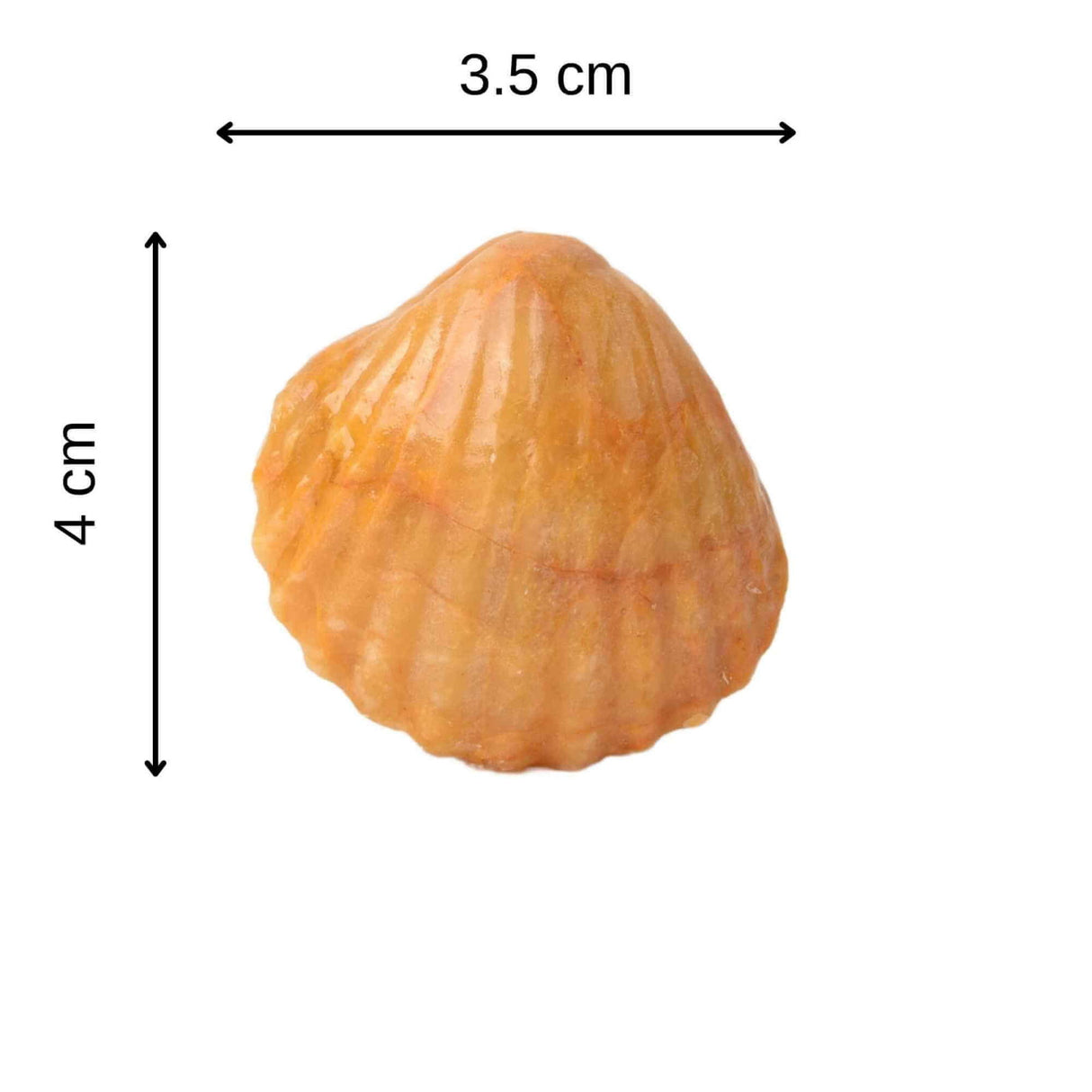 Figurina 4 cm din cristal natural Aventurin galben in forma de scoica, ornamente pentru acvariu, marturie tip cadou de nunta, proiecte DIY