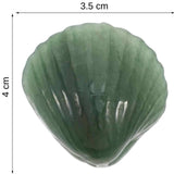 Figurina 4 cm din cristal natural Aventurina verde in forma de scoica, ornamente pentru acvariu, marturie tip cadou de nunta, proiecte DIY