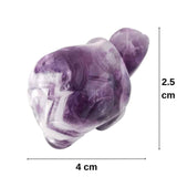 Figurina broasca testoasa 4 cm de cristal semipretios Howlita - Sculptura din piatra vindecatoare reiki de buzunar pentru decor, colectie