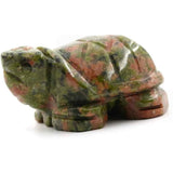Figurina broasca testoasa 4 cm de cristal semipretios Ametist - Sculptura din piatra vindecatoare reiki de buzunar pentru decor, colectie