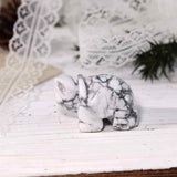 Figurina broasca testoasa 4 cm de cristal semipretios Ametist - Sculptura din piatra vindecatoare reiki de buzunar pentru decor, colectie