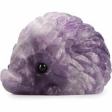 Figurina arici 4cm de cristal semipretios Ametist -Sculptata manual pentru Reiki, decoratiuni interioare