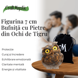 Figurina Bufnita din Ochi de Tigru – Protectie si Claritate Mentala