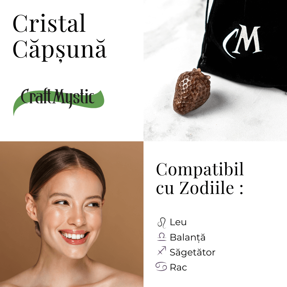Figurina Cristal Capsuna - Atrage Dragostea si Echilibrul Emotional