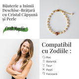 Bijuterie a Inimii Deschise - Bratara cu Cristal Capsuna si Perle