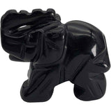 Figurina elefant din piatra semi-pretioasa Cristal capsuna sculptata manual - Statuie din cristale vindecatoare Reiki de buzunar pentru meditatie, pace
