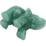 Figurina elefant din piatra semi-pretioasa Aventurin Verde sculptata manual - Statuie din cristale vindecatoare Reiki de buzunar pentru meditatie, pace