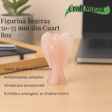 Ingeras din cuart roz 50-55 mm – Energie de iubire si protectie blanda