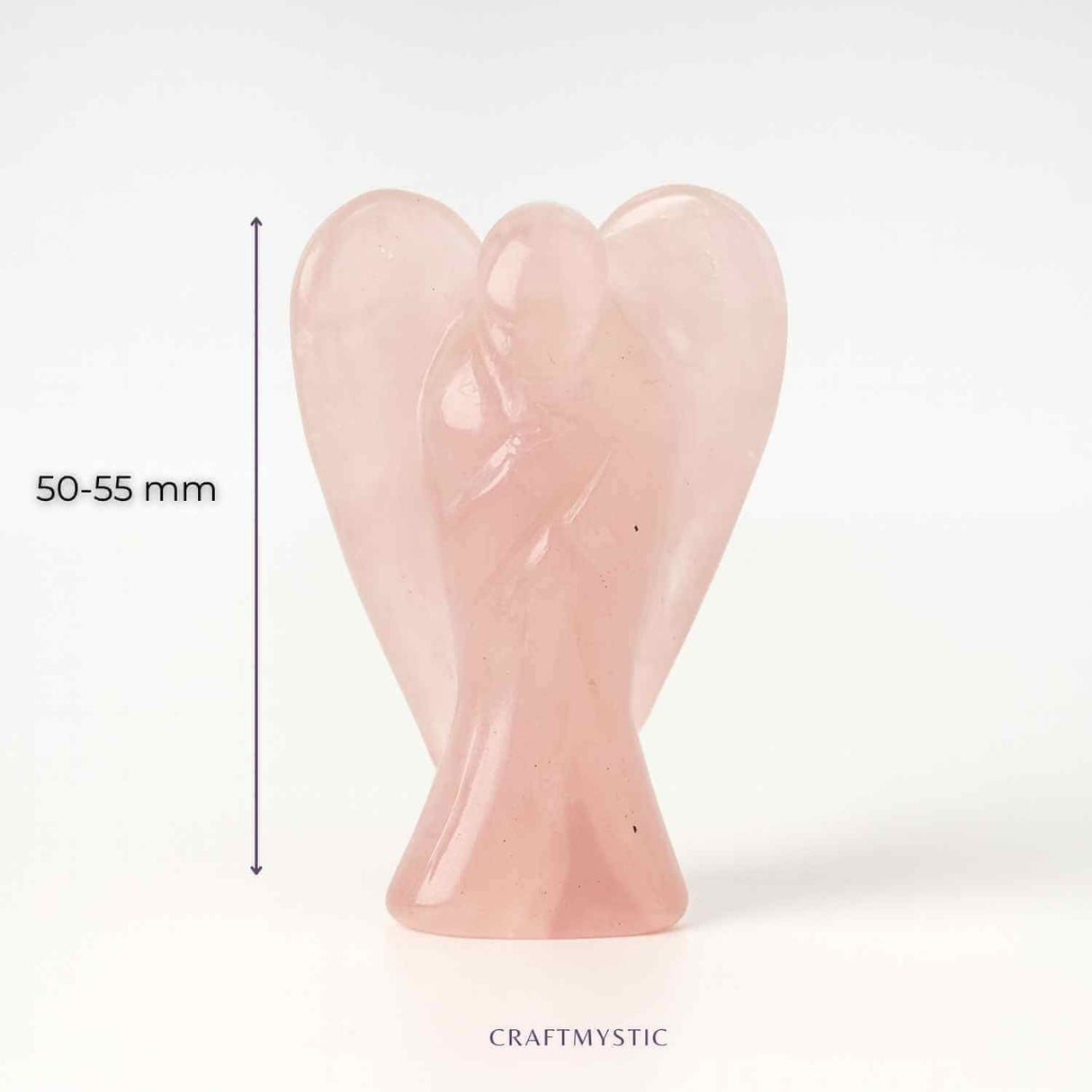 Ingeras din cuart roz 50-55 mm – Energie de iubire si protectie blanda