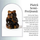 Figurina Urs Protector din Ochi de Tigru – Curaj, Stabilitate si Incredere Interioara