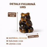 Figurina Urs Protector din Ochi de Tigru – Curaj, Stabilitate si Incredere Interioara