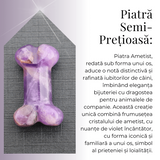 Figurina in Forma de Os din Cristale Naturale 30mm - Ametist