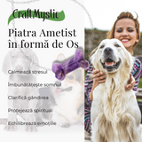 Figurina in Forma de Os din Cristale Naturale 30mm - Ametist