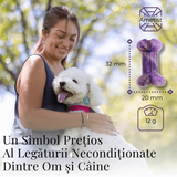 Figurina in Forma de Os din Cristale Naturale 30mm - Ametist