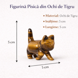Figurina Pisica din Ochi de Tigru – Curaj, Protectie si Claritate Interioara