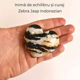 Inima din Zebra Jasp Indonezian - Echilibru si claritate emotionala