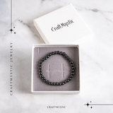 Putere si claritate - Bratara elastica cu pietre de hematit 6 mm