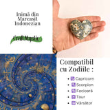 Inima care linisteste furtunile – Marcasit indonezian sculptat manual