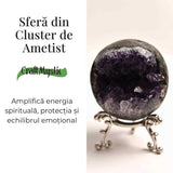 Sfera Cluster Ametist 6-8 cm - Energie Pozitiva si Relaxare