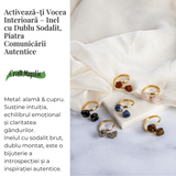 Activeaza-ti vocea interioara - Inel cu dublu Sodalit, piatra comunicarii autentice