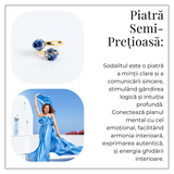 Activeaza-ti vocea interioara - Inel cu dublu Sodalit, piatra comunicarii autentice