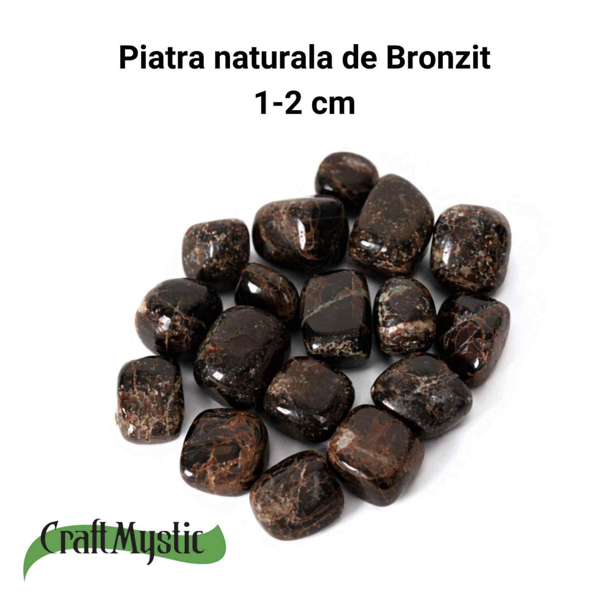 Piatra rulata de Bronzit - Aduce stabilitate interioara si curaj linistit in pasii de zi cu zi