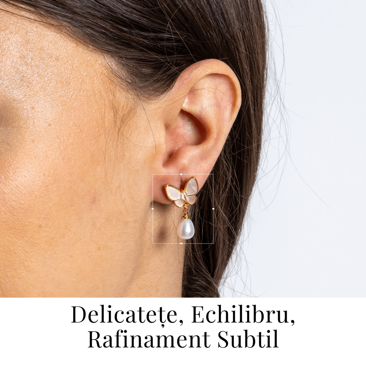 Eleganta delicata - Cercei fluturi si perle