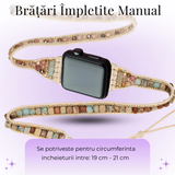 Bratara Boho cu Margele si Pietre Naturale, Compatibila Cureaua Apple Watch